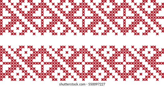 Embroidered pattern on transparent background