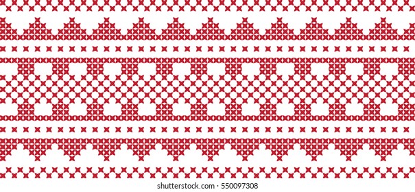 Embroidered pattern on transparent background
