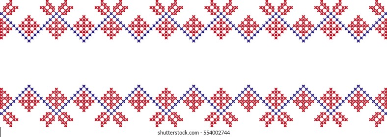 Embroidered Pattern On Transparent Background