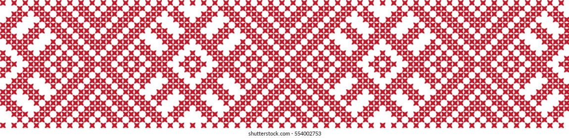 Embroidered pattern on transparent background