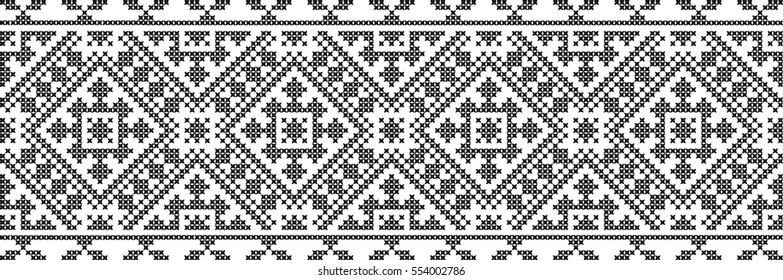 Embroidered pattern on transparent background