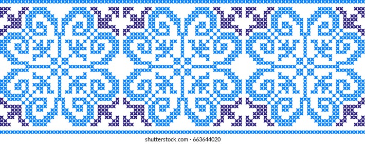 Embroidered pattern on transparent background