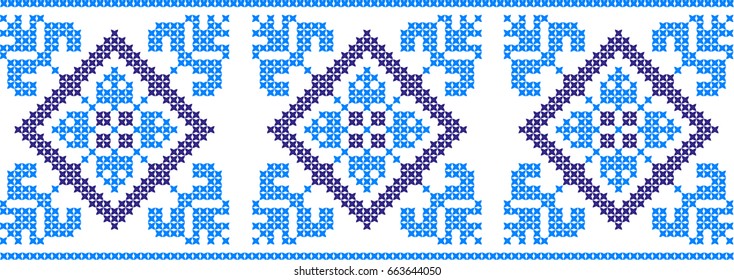 Embroidered pattern on transparent background
