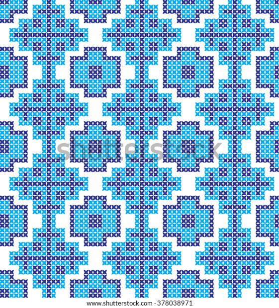 Embroidered Pattern On Transparent Background Stock Vector (Royalty ...