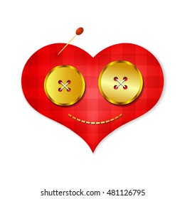 Embroidered red heart
