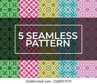 Embroidered seamless pattern, ethnic batik vector indonesian pattern, ornament for background, flower pattern on Indonesian, seamless pattern, batik, background, decoration