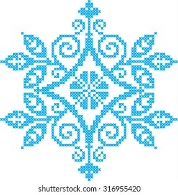 The embroidered snowflake