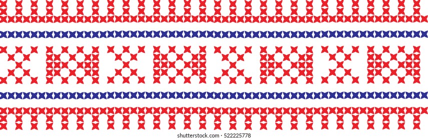 embroidered Ukrainian national pattern cross