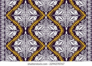 Embroidered vector seamless pattern. Colorful ornament. Ethnic and tribal motifs. aboriginal pattern. Prints for textiles. Vector illustration.