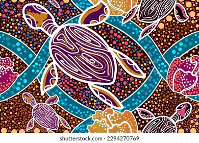 Embroidered vector seamless pattern. Colorful ornament. Ethnic and tribal motifs. aboriginal pattern. Prints for textiles. Vector illustration.