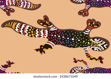 Embroidered vector seamless pattern. Colorful ornament. Ethnic and tribal motifs. aboriginal pattern. Prints for textiles. Vector illustration.