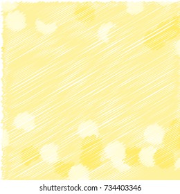 Embroidered Yellow and White Bubbles Located on the Bottom and on the Top of the Image on Light Yellow Background