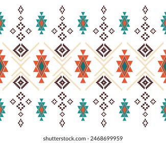 Patrón de tela étnica geométrica tradicional adornado Elementos con diseños étnicos para textiles, alfombras, ropa, sarong, bufanda, batik, abrigo, bordado, estampado, cortina, alfombra