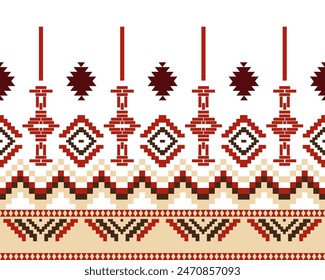 embroidery abstract Traditional geometric ethnic fabric pattern ornate elements with ethnic patterns design for textiles, rugs, clothing, sarong, scarf, batik, wrap, embroidery, print, curtain, carpet