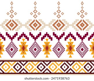 embroidery abstract Traditional geometric ethnic fabric pattern ornate elements with ethnic patterns design for textiles, rugs, clothing, sarong, scarf, batik, wrap, embroidery, print, curtain, carpet