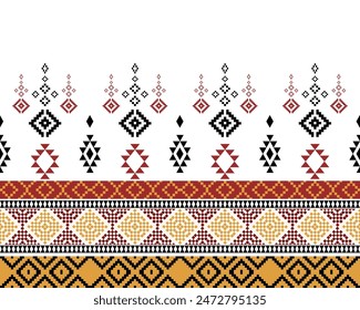 embroidery abstract Traditional geometric ethnic fabric pattern ornate elements with ethnic patterns design for textiles, rugs, clothing, sarong, scarf, batik, wrap, embroidery, print, curtain, carpet