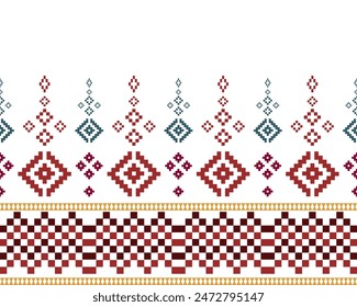 embroidery abstract Traditional geometric ethnic fabric pattern ornate elements with ethnic patterns design for textiles, rugs, clothing, sarong, scarf, batik, wrap, embroidery, print, curtain, carpet