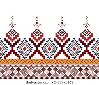 embroidery abstract Traditional geometric ethnic fabric pattern ornate elements with ethnic patterns design for textiles, rugs, clothing, sarong, scarf, batik, wrap, embroidery, print, curtain, carpet