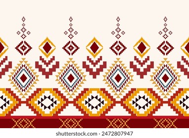 embroidery abstract Traditional geometric ethnic fabric pattern ornate elements with ethnic patterns design for textiles, rugs, clothing, sarong, scarf, batik, wrap, embroidery, print, curtain, carpet