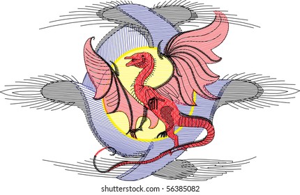 embroidery arm dragon
