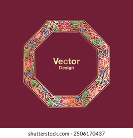 embroidery asia color art premium gift asia orient design abstract elements floral flower traditional classic pattern 