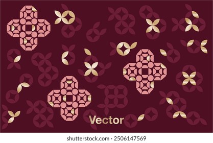 embroidery asia design abstract elements floral flower peony traditional