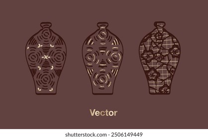 embroidery asia design abstract elements pattern traditional ceramic