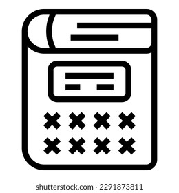 Embroidery book icon outline vector. Craft art. Creative studio