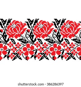 embroidery border floral