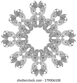 Embroidery circle pattern