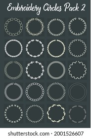 Embroidery Circle Pattern Collection Pack 