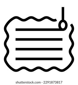 Vector de contorno de icono de clase de bordado. Arte artesanal