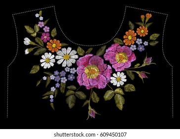 刺繍 バラ の画像 写真素材 ベクター画像 Shutterstock