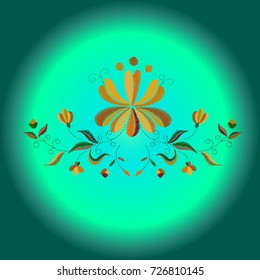 embroidery colorful floral board for decoration in vintage style. Fashion  trend of textile  for ladies.