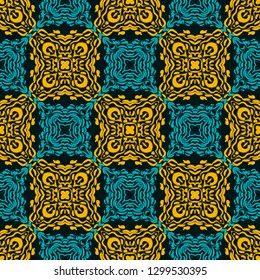 Embroidery colorful simplified ethnic  pattern . Vector  traditional folk elements   for design. 