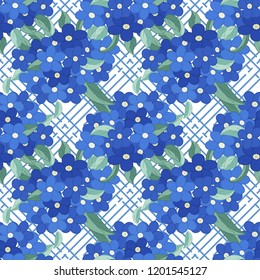 Embroidery colorful simplified  pattern of  flowers and leaves.  Vector    elements   for design. seamless  ornament 