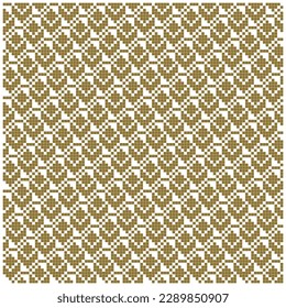embroidery cross stitch seamless pattern with abstract geometric elements 