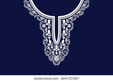 ์Neckline embroidery design for cloth, fabric and textiles.