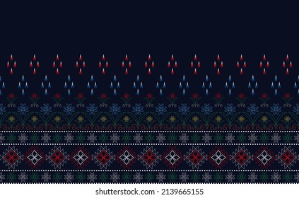 Embroidery designs Oriental geometric ethnic pattern for background or carpet, wallpaper, batik wrapping, curtain design, vector illustration
