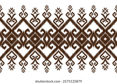 Embroidery designs Oriental geometric ethnic pattern for background or carpet, wallpaper, batik wrapping, curtain design, vector illustration	