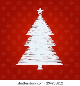 embroidery designs pine on red background vector