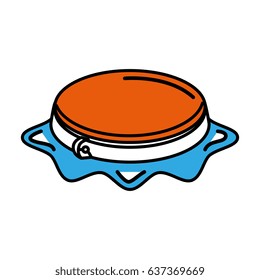 Embroidery drum isolated icon