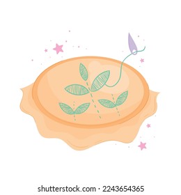 embroidery drum with needle icon