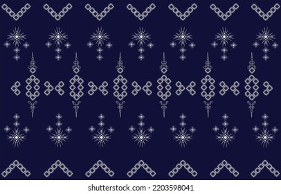 embroidery Ethnic abstract ikat art Geometric ethnic oriental ikat pattern traditional Design for background,carpet,wallpaper,clothing,wrapping,Batik,fabric,Vector embroidery 