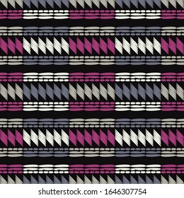 Embroidery. Ethnic boho ornament. Seamless pattern. Tribal motif. Vector illustration for web design or print.