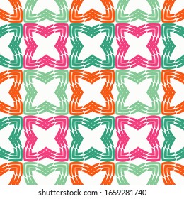 Embroidery. Ethnic boho ornament. Seamless pattern. Tribal motif. Vector illustration for web design or print.