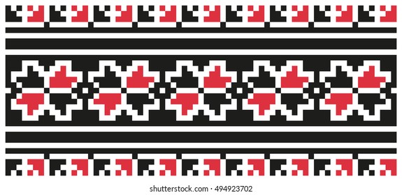 embroidery ethnic pattern line. Vector