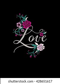 Embroidery for Fashion with Slogan