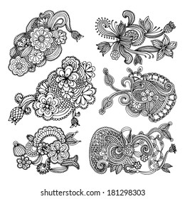 Embroidery floral design