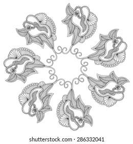 Embroidery floral design 